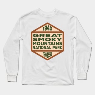 Great Smoky Mountains National Park Tennessee badge Long Sleeve T-Shirt